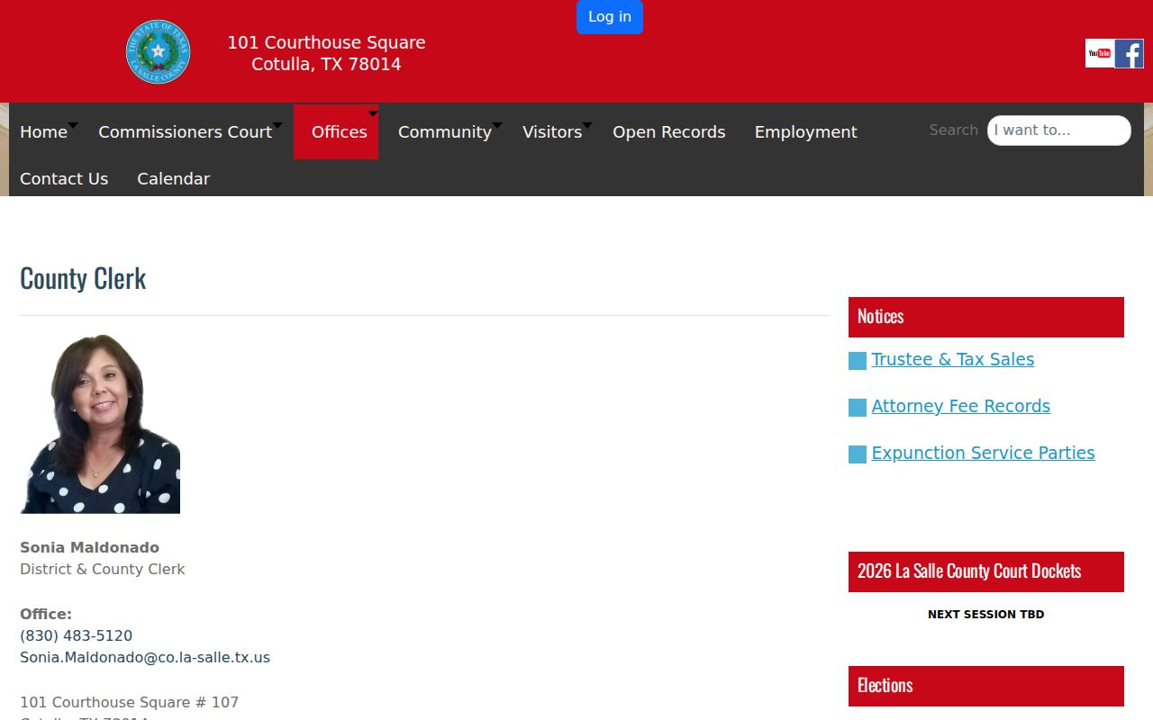 La Salle County court docket County and District Clerk office page